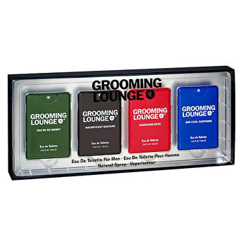 Grooming Lounge Variety 4 Piece Pocket Spray Set With You're So Money & Magnificent Bastard & Handsome Devil & One Cool Customer And All Are Eau De Toilette Spray 18ml/0.6oz