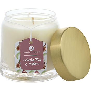Northern Lights Celeste Fig & Melon Scented Soy Glass Candle 300ml/10oz