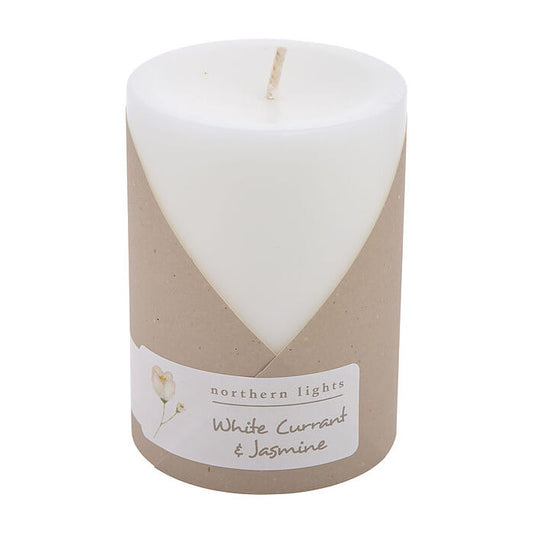 Northern Lights White Currant & Jasmine One 3x4 Inch Pillar Candle