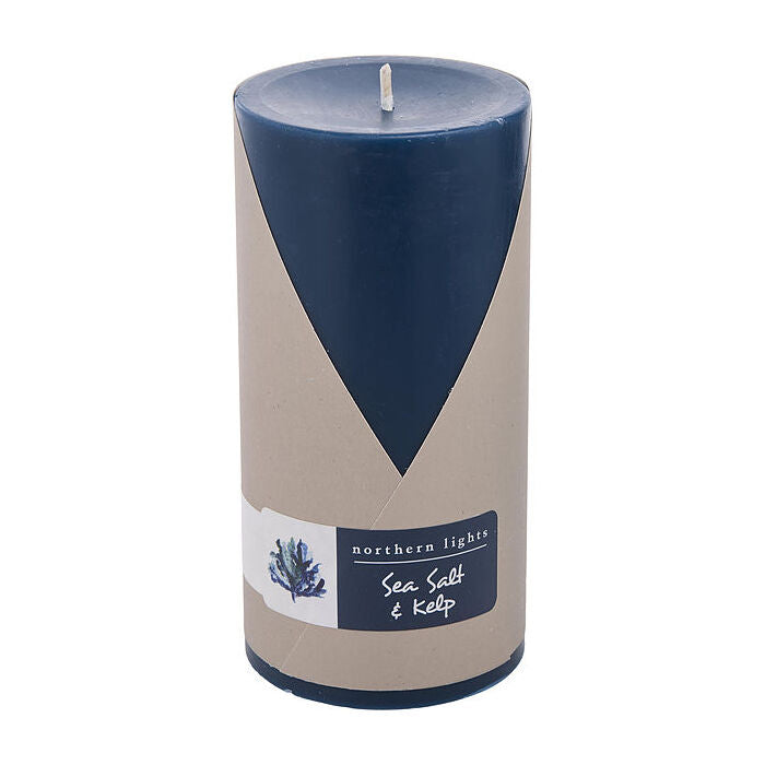Northern Lights Sea Salt & Kelp One 3x6 Inch Pillar Candle