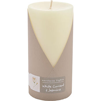 Northern Lights White Currant & Jasmine One 3x6 Inch Pillar Candle