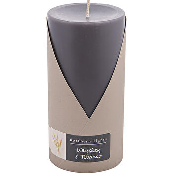 Northern Lights Whiskey & Tobacco One 3x6 Inch Pillar Candle