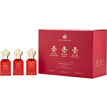 Clive Christian Variety Crown Collection Travelller Set-clive Christian Crab Apple Blossom & Clive Christian Matsukita & Clive Christian Town & Country All Are Perfume Spray 0.34oz