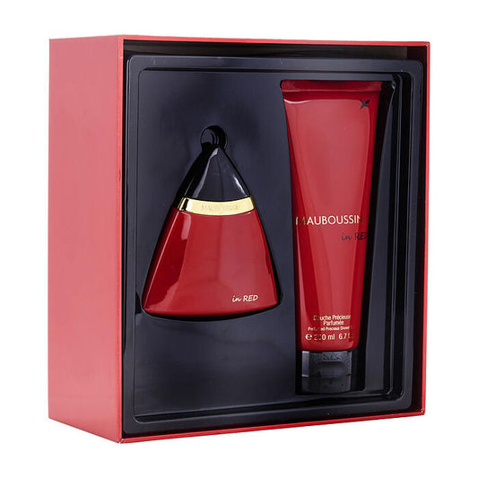 Mauboussin In Red Eau De Parfum Spray 90ml/3.4oz & Shower Gel 180ml/6.8oz