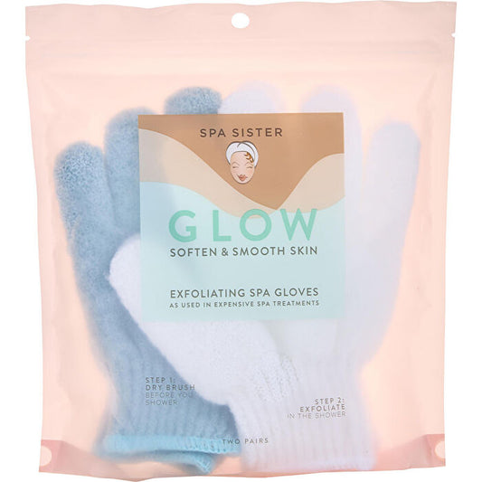 Spa Accessories Spa Sister Twin Exfoliating Gloves Treatment (marine Mist & White)