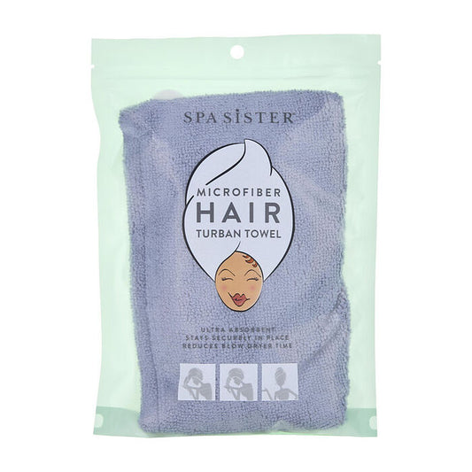 Spa Accessories Spa Sister Microfiber Hair Turban - Grey