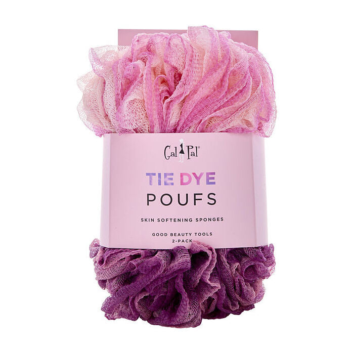 Spa Accessories Tie Dye Skin Softening Sponges (lt Mauve/raspberry) 2 Pack