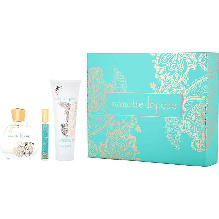 Nanette Lepore (new) Eau De Parfum Spray 100ml/3.4oz & Body Lotion 200ml/6.8oz & Eau De Parfum Spray 10ml/0.34oz