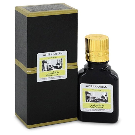 Swiss Arabian Jannet El Firdaus Concentrated Perfume Oil Free From Alcohol (Unisex Black Edition Floral Attar) 9ml/0.30oz