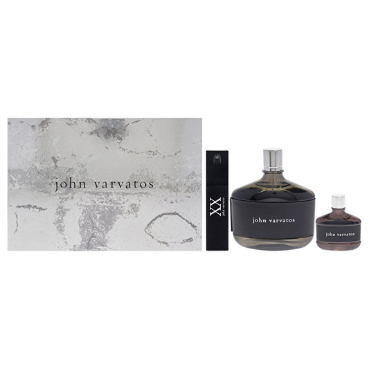 John Varvatos Eau De Toilette Spray 120ml/4.2oz & Eau De Toilette Travel Spray 0.57oz & Eau De Toilette Travel Spray 0.05oz