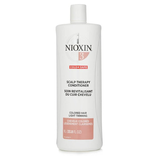 Nioxin Density System 3 Scalp Therapy Conditioner (Colored Hair, Light Thinning, Color Safe) (Random Packaging) 1000ml/33.8oz